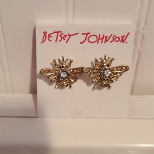Betsey Johnson Queen Bee earrings